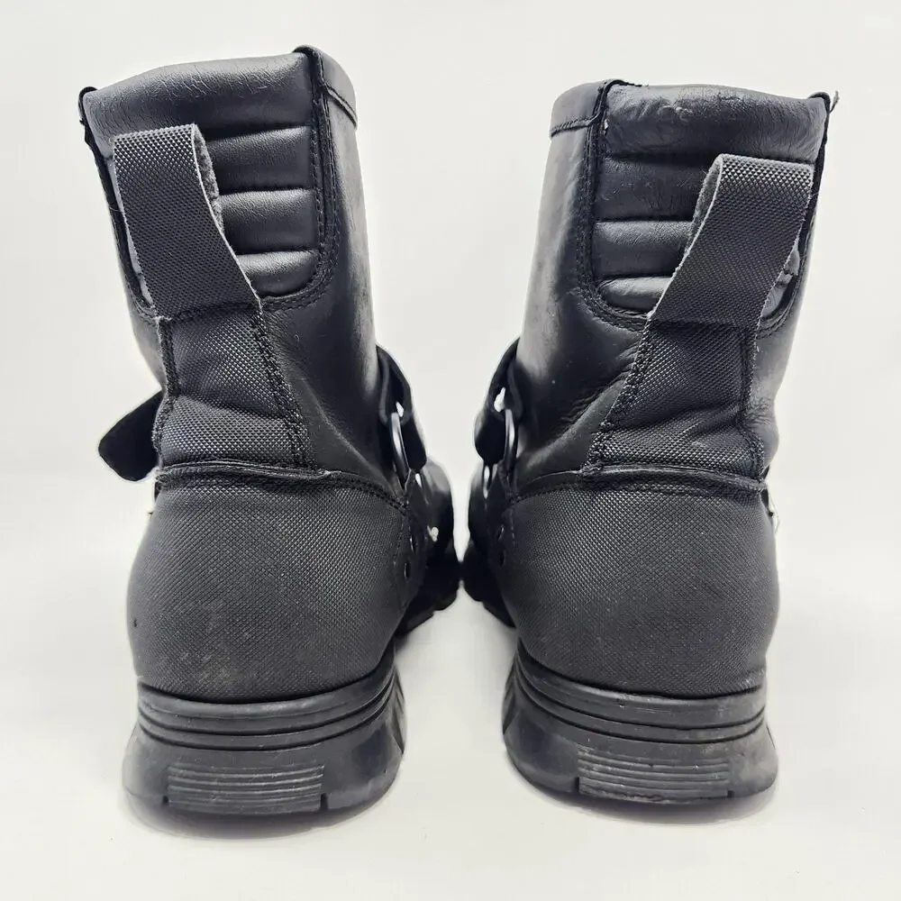 Polo Ralph Lauren Conquest Hi III Boots Mens Size 9D Black Leather Snow